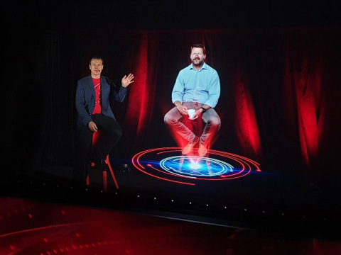 First Holographic 5G video call, Vodafone