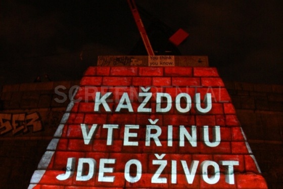 Video mapping in Prague