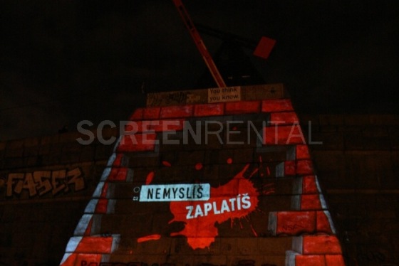 Video mapping při zakončení kampaně Nemyslíš, zaplatíš Video mapping při zakončení kampaně Nemyslíš, zaplatíš