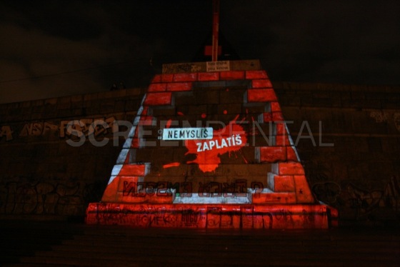 Video mapping in Prague