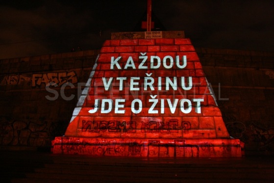Video mapping in Prague